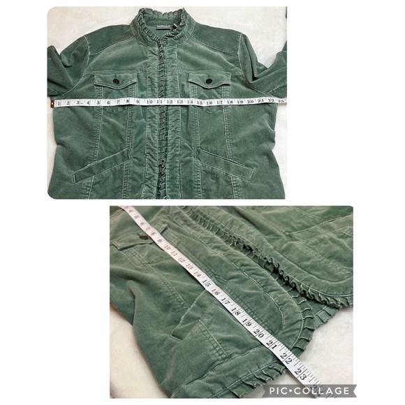 Chico’s Vintage Green Corduroy Jacket & Flare Pants Suit Sz M / 8 / Chico’s 1 - Picture 15 of 16